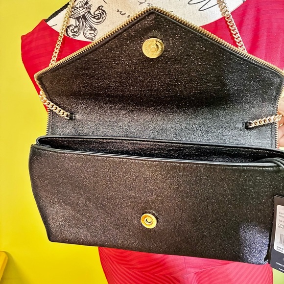 Rebecca Minkoff Black and Glitter Zip Clutch - Picture 6 of 13